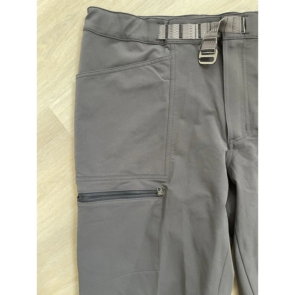 REI Co-op Men's Gray Track Pants 40W x 30L Semi-Fitted Zip Pocket Activated